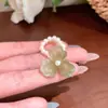Anillo de Flor de Perla de Color Dopamina Nuevo de Corea del Sur Diseño de Nicho Atmósfera Dulce Estilo Festivo Anillo para Mujer