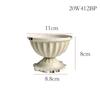 Adornos de Jarrón Cáliz Estilo Europeo Clásico Hierro Forjado Retro Blanco Arreglo Floral para Sala de Estar Mesa de Comedor Maceta para el Hogar