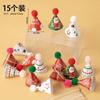 Decoración navideña para hornear pasteles, anillo de hierba, regalo de Papá Noel de cedro, mesa de postres, complemento para vestir.