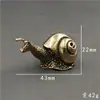 Cobre Puro Sólido Caracol Pequeños Adornos Ceremonia del Té Mascota de Té Creativo Caracol Portalápices Artesanías Mango Antiguo Venta al por Mayor