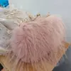 Nova Mochila de Penas de Avestruz, Bolsa de Corrente com Pérolas, Bolsa Pequena Crossbody Estilo Fragrância, Bolsa de Ombro Lisa, Bolsa Feminina de Pelúcia Outono e Inverno
