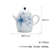 Qingji Pintado a Mano Azul y Flor de Ciruelo en Flor Qing para Tetera Juego de Té Kung Fu Filtro de Agujeros de Bola Olla Bola de Dragón Olla Doméstica Portátil