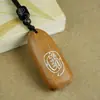 Colgante Taoísta de Madera de Azufaifo Incrustada con Plata Colgante de Mantra de Nueve Caracteres con Incrustaciones de Madera Morada Llavero Adorno de Zhao Gongming Venta al por Mayor Personalizada