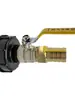 Conector para Accesorios de Barril IBC, Pezón de Válvula de Latón Electrochapado con Doble Rosca Exterior, Grifo de 1/2 Pulgada 3/4 1 Pulgada