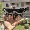 Nuevo collar de cadena punk de cinco estrellas europeo y americano, collar de clavícula exagerado y distintivo