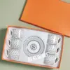 Traje de Café de Porcelana Hueso Estilo Europeo Transfronterizo Taza de Pareja 6 Tazas 6 Platos 3 Lujo Ligero Retro Té de la Tarde Regalo para el Hogar