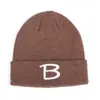 [Personalizado] Venta Caliente Otoño e Invierno Hilo Cálido Hueco Moda para Hombres y Mujeres Gorros de Punto con Bordado de Letras Puño Gorros para el Frío