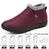 Sapatos de Algodão Inverno Casal Botas de Neve Botas de Algodão Acolchoadas com Forro de Lã Poliuretano Quente Sapatos Casuais para Caminhada Sapatos de Bico Redondo para Idosos