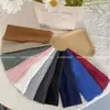 Faixa de Cabeça Costurada Lisa Colorida Transfronteiriça, Lenço de Cabeça Doce e Fashionável Estilo Ins Primavera-Verão, Faixa de Cabeça Esportiva Elástica Absorvente de Suor