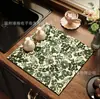 Tapete Absorvente para Bancada de Cozinha Estilo Americano Floral, Tapete Drenante de Terra de Diatomáceas para Mesa de Jantar e Balcão de Bar, Tapete de Secagem Rápida para Máquina de Café