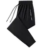 Pantalones Largos Casuales de Nylon Spandex Seda de Hielo de Alta Calidad para Hombre, Estilo Delgado de Verano, Alta Elasticidad, Secado Rápido, Transpirables, Pierna Recta, 8XL, Transfronterizo