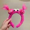 Faixa de cabeça fofa com orelhas de panda para lavar o rosto, faixa de cabeça de pelúcia de desenho animado com coroa alta para mulheres, faixa para maquiagem e lavar o cabelo, acessório de cabelo