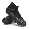 Zapatos de fútbol de caña alta de talla grande 32-47 transfronterizos para hombres, mujeres, adultos y niños, adecuados para competición y entrenamiento, con tacos TF y tacos redondos largos AG