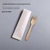 Faca descartável e colher de garfo louça de madeira Kraft papel bolo faca takeaway fruta salada garfo sobremesa colher de sorvete