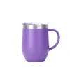 Taza Isotérmica de Acero Inoxidable Transfronteriza en Stock con Asa 12oz Taza Portátil Mini Asa Taza para Coche 12oz Taza Forma de Huevo