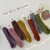 Calcetines para niños al por mayor calcetines de otoño e invierno para niños modernos engrosados cálidos de medio terciopelo calcetines para bebés serie de colores sólidos calcetines para niños y niñas