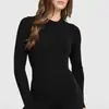 Tops Deportivos Delgados Transfronterizos para Yoga y Deportes al Aire Libre para Mujer, Camisetas de Manga Larga de Secado Rápido, Ropa de Yoga Ajustada para Fitness, Running y Entrenamiento