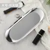 Bandeja de Acero Inoxidable de Alta Calidad para Joyería, Placa Metálica para Cosméticos, Bandeja Ovalada