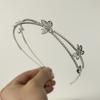 Chegada Nova Tiara de Borboleta com Diamantes Elegante Tiara de Cabeça Vazada Dupla Camada com Strass Simples Coreana Super Fada Acessórios de Cabelo Versáteis para Meninas