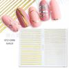 Pegatinas de uñas transfronterizas 26 doradas y plateadas calcomanías de uñas 3D patrón geométrico retro eterno para uñas