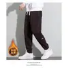 Pantalones casuales de pana para hombre, forrados de polar y engrosados, pantalones largos de invierno, pantalones de chándal, pantalones deportivos de pana para hombre estilo primavera y otoño, modernos