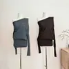 Vestido de Punto de Canalé con Hombro Descubierto Ajustado de Lana Duce Gallery para Mujer Otoño