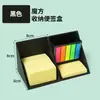 Caja giratoria de notas adhesivas mágicas, Notas adhesivas de cuero para negocios desprendibles, Cuaderno pequeño, Notas Post-it, Pegatinas de mensajes, Personalizable con logo