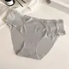 Calcinhas Femininas Sexy de Seda de Gelo Sem Costura Novas de Alto Valor com Renda Colorida Confortáveis Respiráveis 10A Algodão Puro Antibacteriano na Virilha