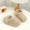 Pantuflas Birkenstock para Niñas 2025 Invierno Nuevas Versátiles para Exteriores Pantuflas Peludas Infantiles Estilo Coreano para Niños Zapatillas de Algodón Cerradas