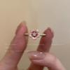 Nuevo anillo de mariposa de Sakura que cae, anillo abierto para dedo con diseño de hada súper femenina, combina con todo, regalo para novia.