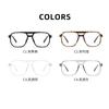 Armazón de Gafas Aviador de Marco Grande con Doble Puente para Hombres, Lentes Fotocromáticos Transparentes de Moda para Mujeres, Gafas Protectoras contra Luz Azul, Marco Cuadrado Estilo Hong Kong