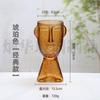 Vaso de Vidro Moderno Simples com Rosto Humano Personalizado para Sala de Estar Decorações Criativas para Bancada Flores e Plantas Verdes Hidropônicas