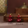 Tienda de Oro Mismo Estilo Dorado Antiguo Chapado en Oro Tobillera Colgante de Calabaza Roja, Nuevo Estilo Chino Colgante de Calabaza Atrae Fortuna Cadena para Suéter