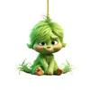 Colgante Nuevo 2D Grinch Bebé Transfronterizo Decoración Navideña Decoración de Árbol de Navidad Colgante Acrílico