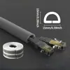 Canaleta para cables de PVC, autoadhesiva, anti-pisotones, decorativa invisible, para uso doméstico, para ocultar cables eléctricos y de red, canaleta flexible