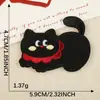 Patche Bordado Novo Estilo Animal de Desenho Animado Gato Preto Patch Decoração DIY Tipo Autoadesivo Atacado do Fabricante