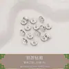 Anillo de Diamante Dorado Blanco con Bola de Diamante Cuentas Sueltas Separador DIY Pasador Hecho a Mano Pulsera Trenzada de Cuentas Joyería al por Mayor