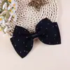 Estilo Coreano Color Sólido Pedrería Lazo Grande Accesorios para el Cabello de Niños Decoración para Ropa y Bolsos DIY Productos Semi-Terminados