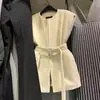Chaleco de punto de estilo retro suelto de longitud media, de alta gama, suave, para mujer, nuevo estilo Otoño 2026, Dongdaemun, Corea
