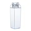 Capacidade Grande 1000ML Plástico Quadrado Copo de Leite Desenho Animado Coreano Caixa de Leite Quadrada Copo Quadrado