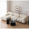 Sofá de Cachemira Combinación Módulo Cuadrado Sofá de Tela de Ocio Dormitorio Sala de Estar Habitación de Alquiler Muebles