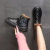 Botas de Nieve para Mujer 2026 Nuevo Estilo de Invierno, Forradas de Felpa y Espesadas Botas Martin, Botines, Zapatos Versátiles para Mujer, Zapatos de Algodón con Suela Gruesa que Aumentan la Altura
