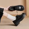 Zapatos Jk de Colegio con Cordones Primavera Retro Flats para Mujer Nuevos Casuales de Suela Gruesa Estilo Británico Zapatos Pequeños de Cuero para Mujer Cuero Genuino