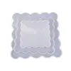 Molde de silicona para bandeja de tres capas con diseño de epoxi de cristal de Yu Meiren, ideal para decoración, expositor, posavasos y vajilla.
