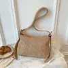 Bolsa de Tecido Simples Grande Capacidade Bolsa de Ombro Bolsa Transversal 2026 Nova de Verão Versátil Bolsa Pequena Bolsa Casual Bolsa de Praia