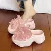 Zapatos de Hada de Moda con Suelas Gruesas, Sandalias de Plataforma, Sandalias de Playa Florales Estilo Francés de Perlas 2026