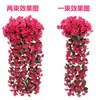 Colgante de Pared Violeta Simulado Decoración del Hogar Boda Flor Enredadera Cesta Colgante Violeta Grande Fabricante de Flores Venta Directa Suministro Transfronterizo