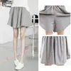 Shorts de Cintura Alta 2026 para Mulheres, Hot Pants Largos, Calças Casuais Emagrecedoras de Perna Larga para Estudantes Plus Size, Exportação