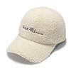 Chapéu de Lã de Cordeiro Feminino Outono e Inverno Estilo Coreano Tendência Letras ins Showface Fofo Quente Boné de Pelúcia Boné de Basebol