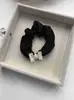 Elástico de Cabelo com Letra de Strass de Alta Qualidade, Estilo Levemente Luxuoso e Simples, Elástico de Cabelo Scrunchie para Mulheres, Adequado para Coque ou Rabo de Cavalo